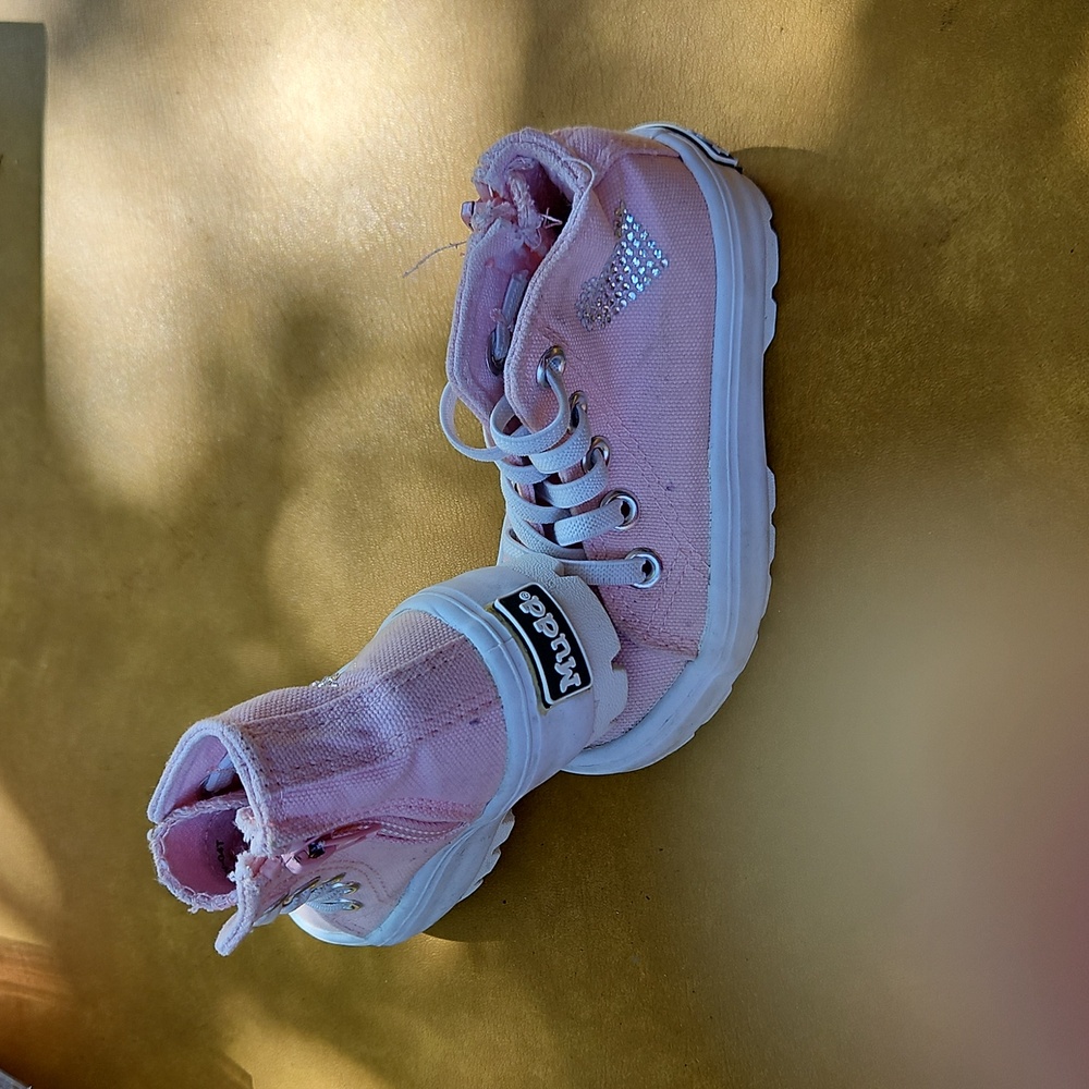 Pink High-Top Kids Shoes